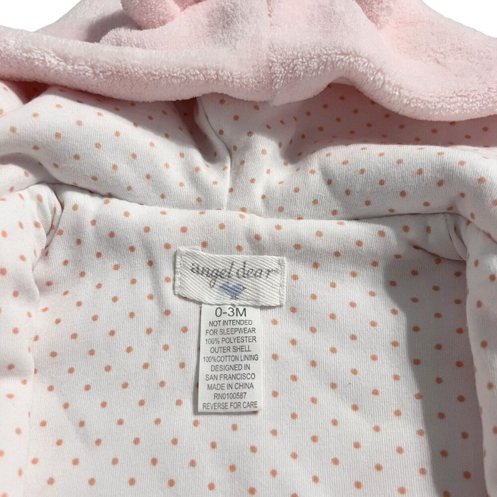 Angel Dear 0-3m Pink Hooded Bunting Coat - Picture 5 of 6